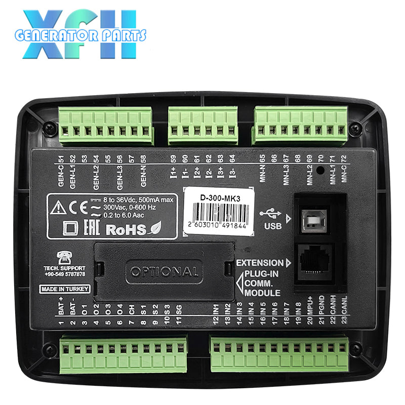 D300 MK3 Datakom Controller D-300- MK3 Panel Auto Start Control Module D-300 MK3 for Diesel Generator