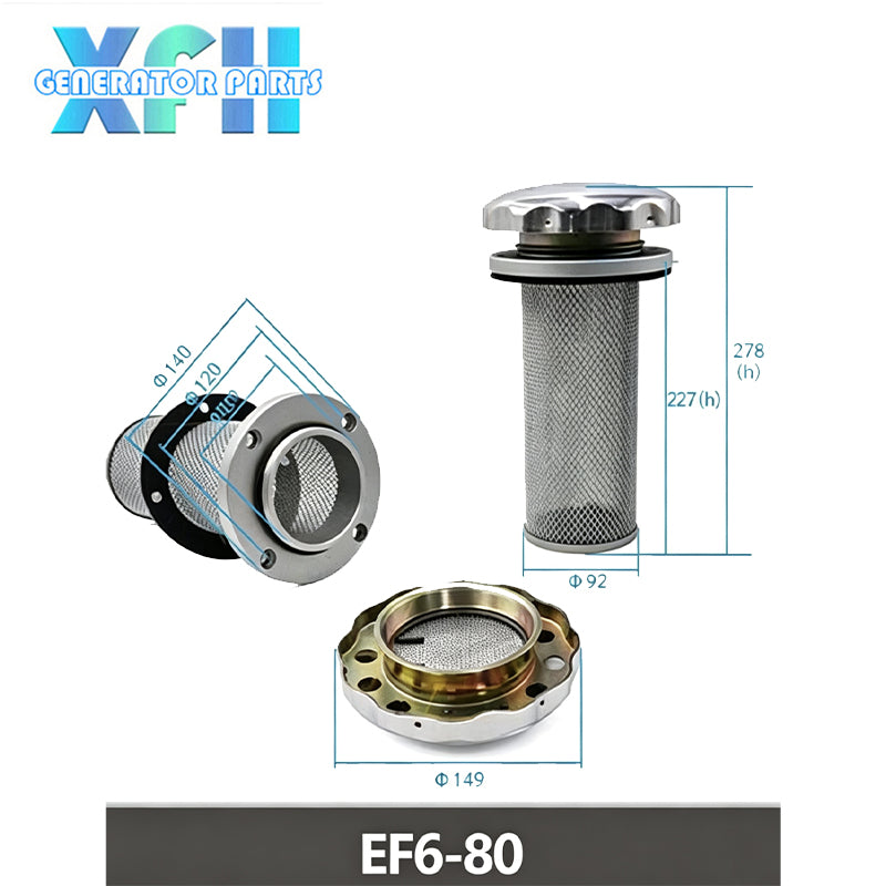 Diesel Generator Universial Hydraulic Station Oil Tank Air Breather Filter Tank Filler Cap with Oil Filter JKY-1 JKY-2 JKY-10 Replacement