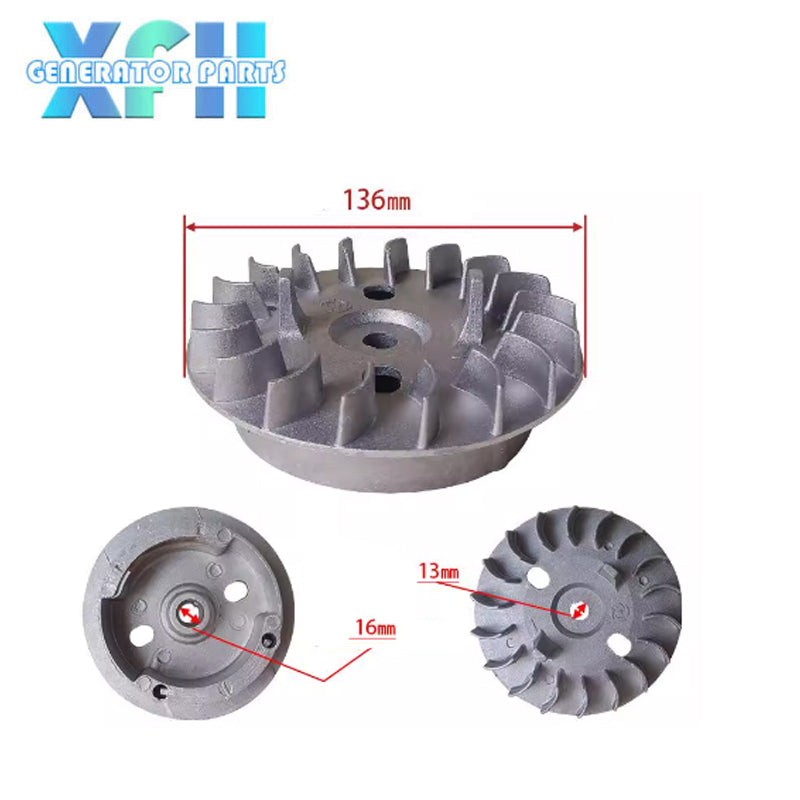 Gasoline Generator Aluminum Plastic Flywheel ET950