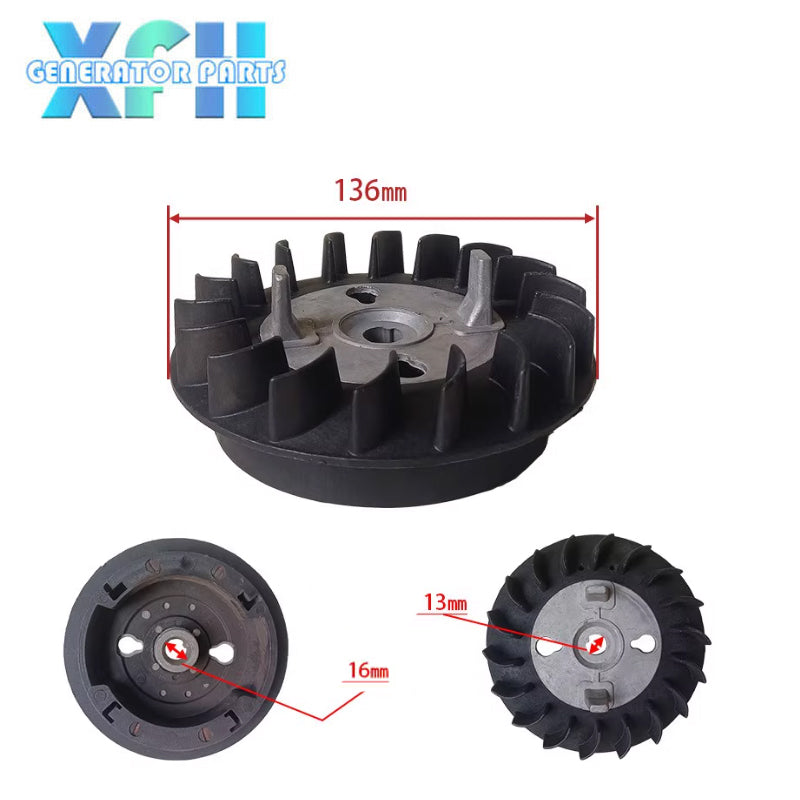 Gasoline Generator Aluminum Plastic Flywheel ET950