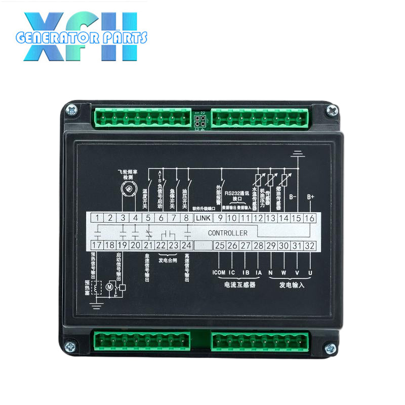 HJ-103B LCD Display Generator Controller Control Module Multi-function Monitoring for Diesel Genset