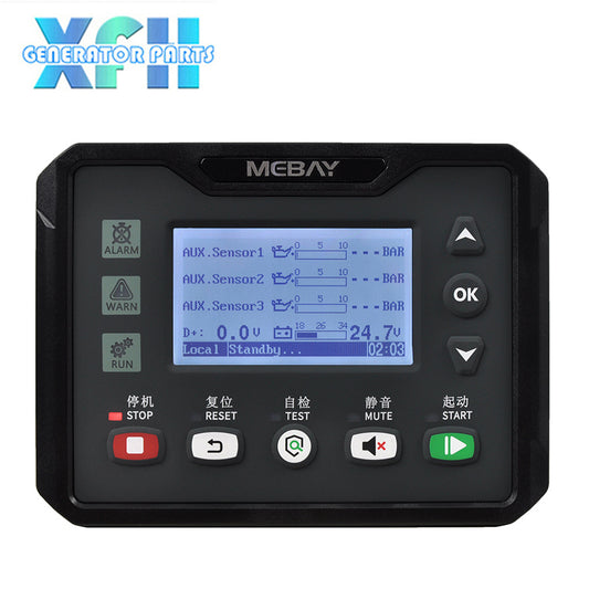 Mebay Marine Genset Controller MC40CR 2.8" LCD Engine Control Module CAN J1939 RS485 USB