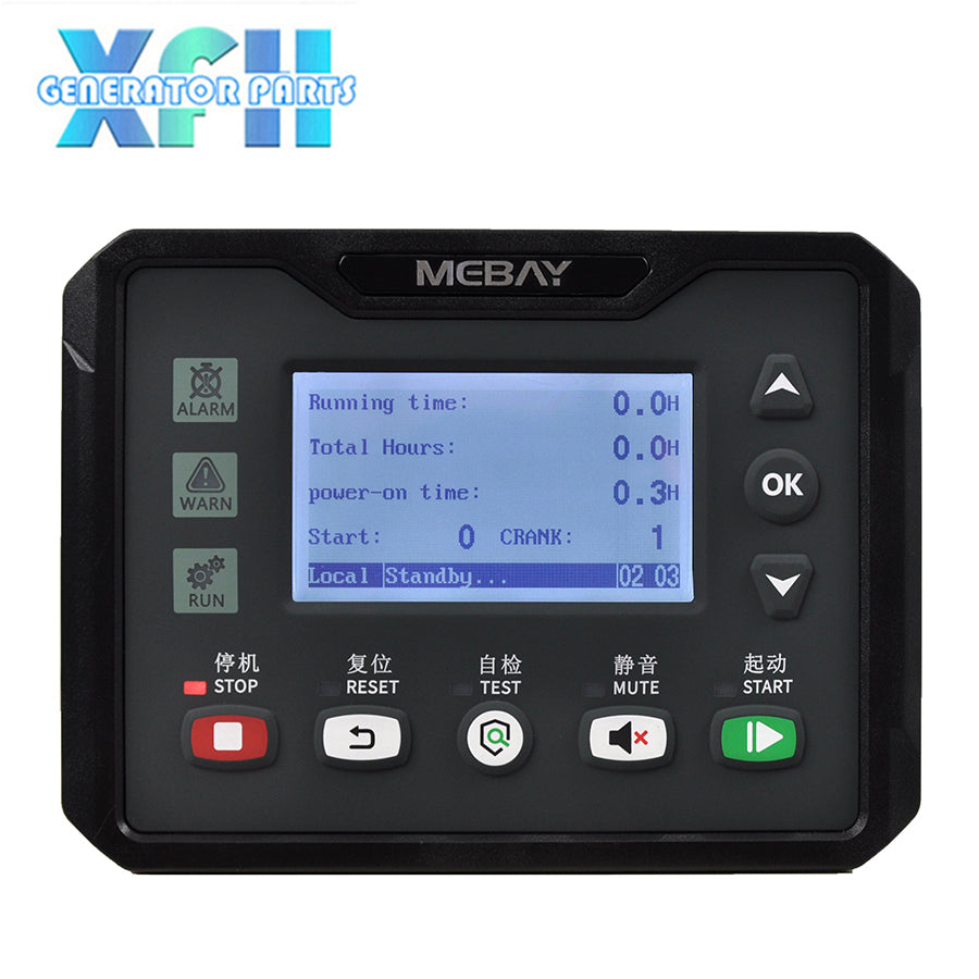 Mebay Marine Genset Controller MC40CR 2.8" LCD Engine Control Module CAN J1939 RS485 USB