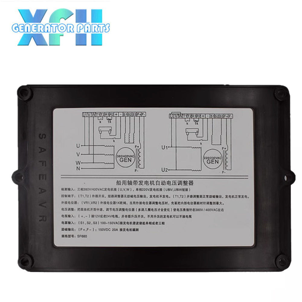 Marine Shaft Type Diesel Brush Alternator Voltage Regulator AVR Single Phase Three Phase SF680 GB180