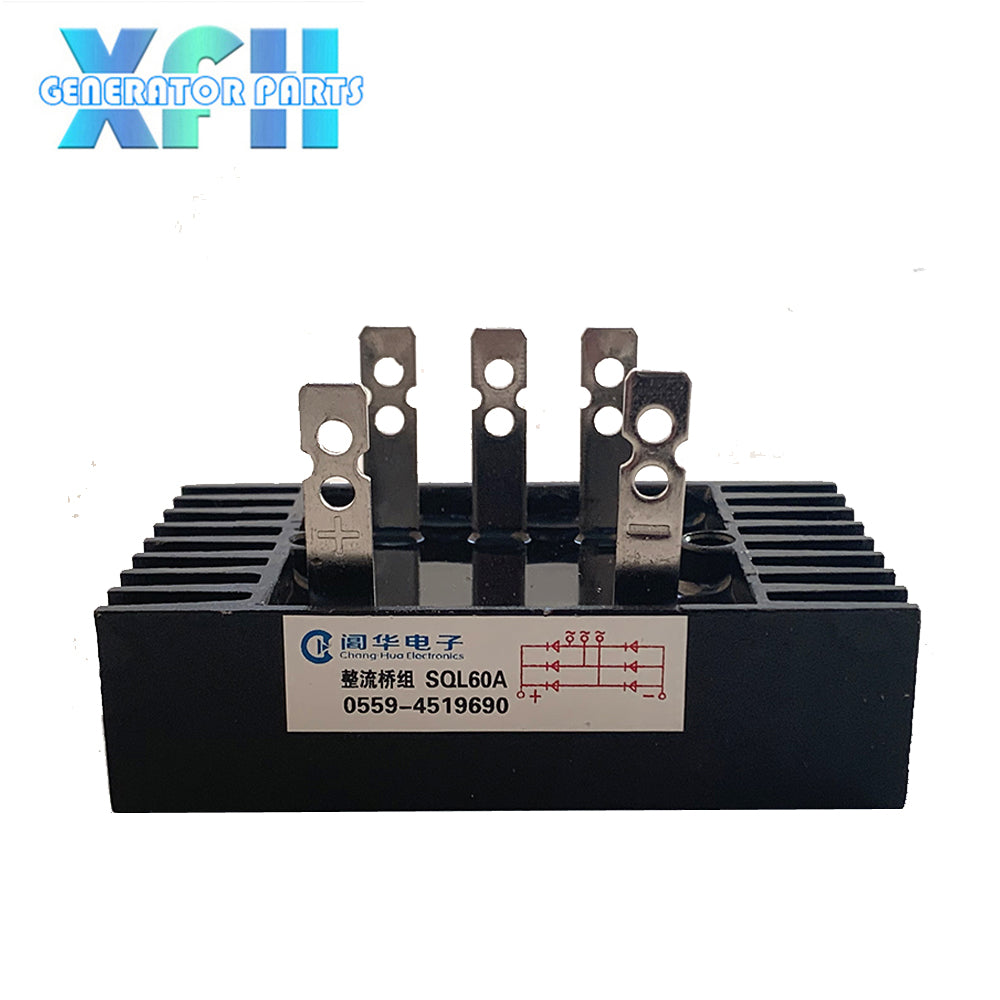 Three phase SQL60A 60amp generator rectifier Aluminum Heatsink 60A Dio ...