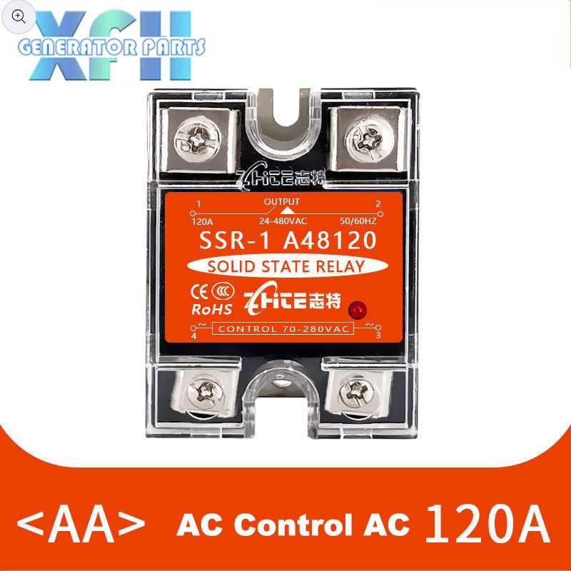 AC Control AC Relay SSR - 80AA SSR - 100AA SSR - 120AA 80A 100A 120A Solid State Relay - XFH generator parts