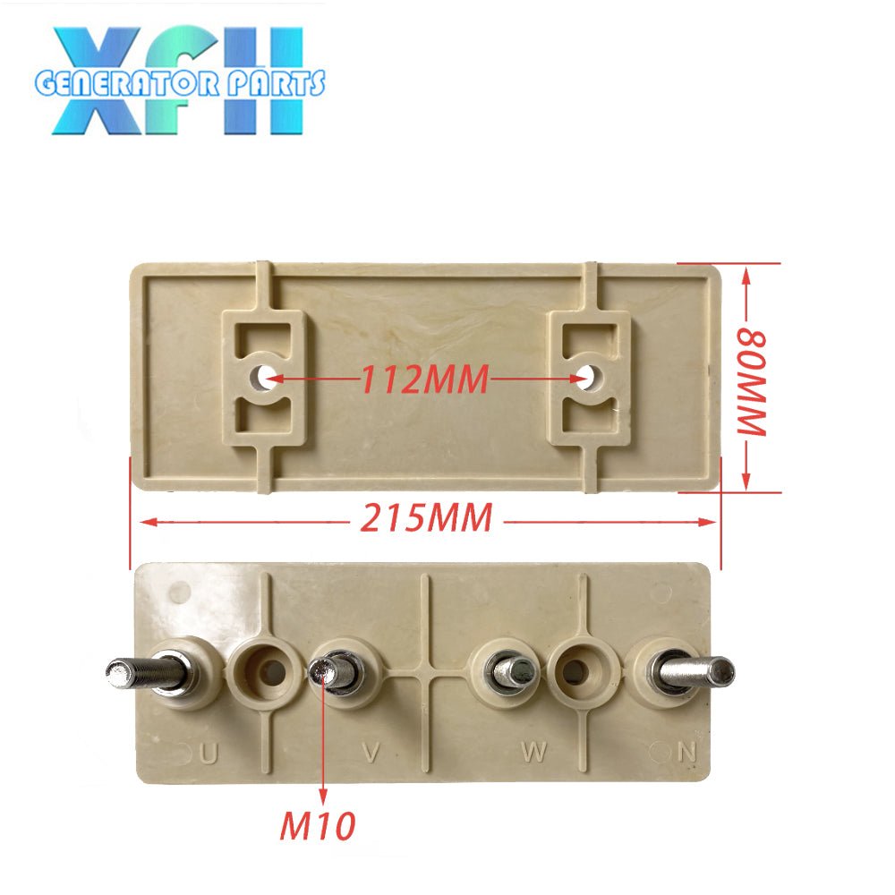 Brushless Generator Terminal Blocks Alternator Connectors 4 Terminals M10 M6 - XFH generator parts