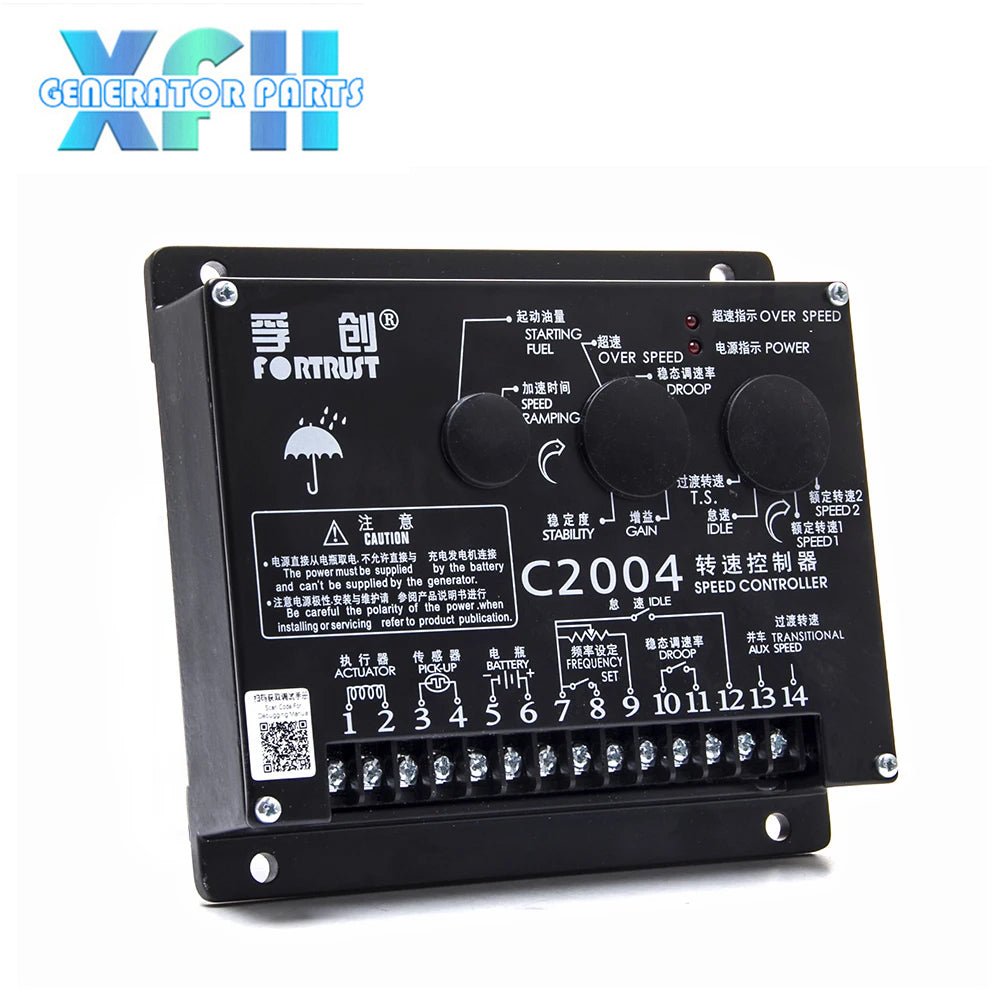 C2004 Original Fortrust Diesel Engine Controller C2004 Electronics Governor Speed Control Board 24V 1500r/min - XFH generator parts