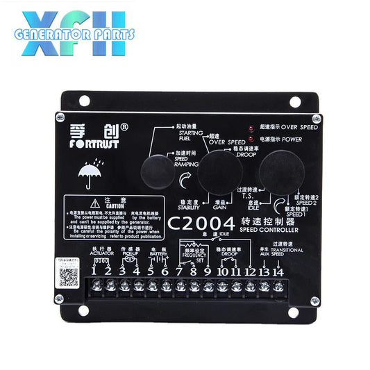 C2004 Original Fortrust Diesel Engine Controller C2004 Electronics Governor Speed Control Board 24V 1500r/min - XFH generator parts