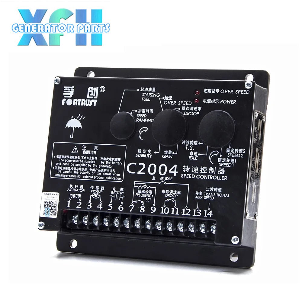 C2004 Original Fortrust Diesel Engine Controller C2004 Electronics Governor Speed Control Board 24V 1500r/min - XFH generator parts
