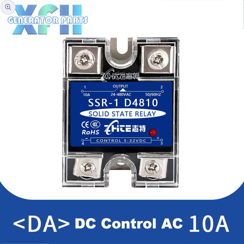 DC Control AC Relay SSR - 80DA SSR - 100DA SSR - 120DA 80A 100A 120A Solid State Relay 3 - 32VDC Output Classic Model Noise Free - XFH generator parts