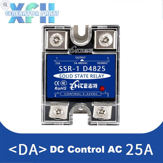 DC Control AC Relay SSR - 80DA SSR - 100DA SSR - 120DA 80A 100A 120A Solid State Relay 3 - 32VDC Output Classic Model Noise Free - XFH generator parts