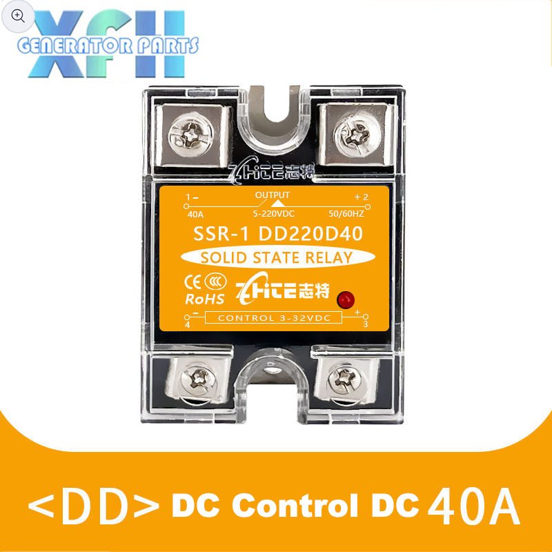 DC Control DC Relay SSR - 10DD SSR - 25DD SSR - 40DD SSR - 60DD 10A 25A 40A 60A Solid State Relay - XFH generator parts