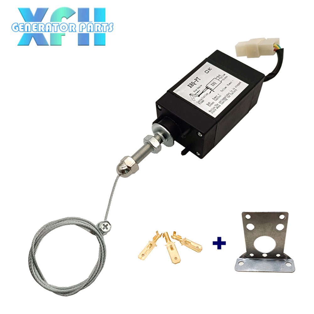 Diesel Engine Part 12V 24V XHQ - PT Stop Solenoid Flame Out Device Off Valve Generator Set Accessory Normal Close/Open Type - XFH generator parts