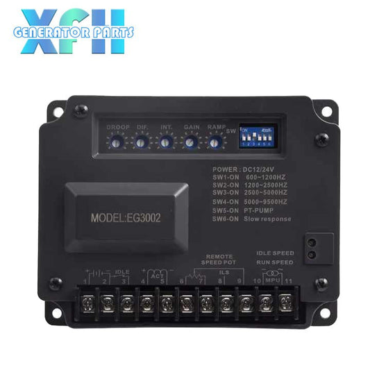 Diesel Generator Governor Speed Controller Unit EG3002 Engine Actuator Magnetic Speed Sensor DC Motor Control Board Genset Part - XFH generator parts