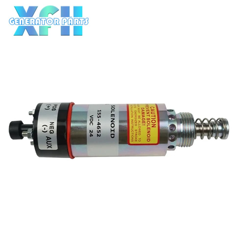 Excavator 155 - 4652 1554652 Engine Flameout Solenoid 24V Construction Machinery Parts Stop Solenoid Valve - XFH generator parts