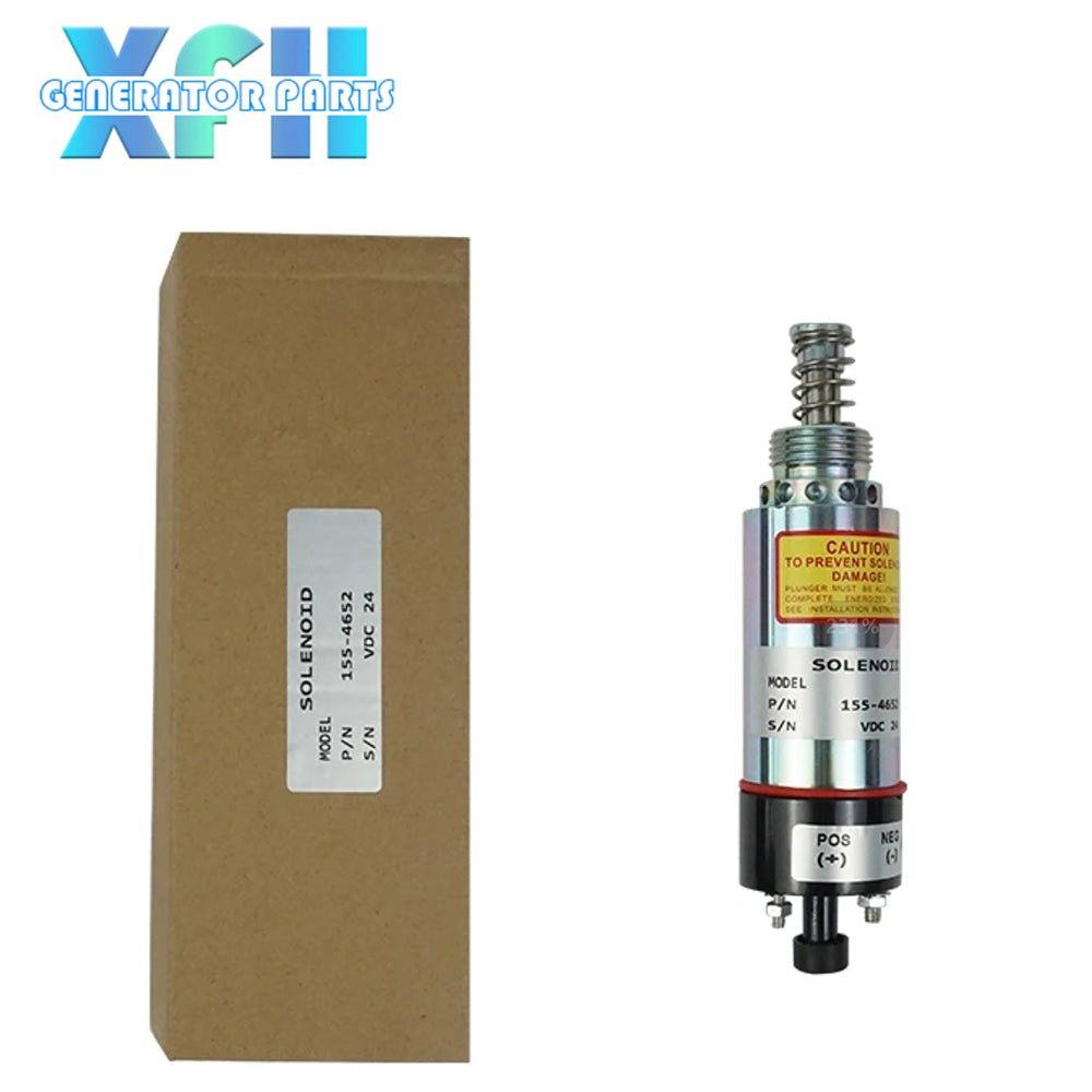Excavator 155 - 4652 1554652 Engine Flameout Solenoid 24V Construction Machinery Parts Stop Solenoid Valve - XFH generator parts
