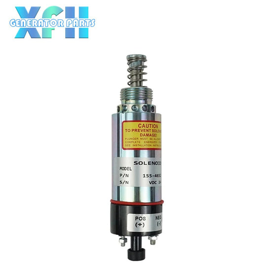 Excavator 155 - 4652 1554652 Engine Flameout Solenoid 24V Construction Machinery Parts Stop Solenoid Valve - XFH generator parts