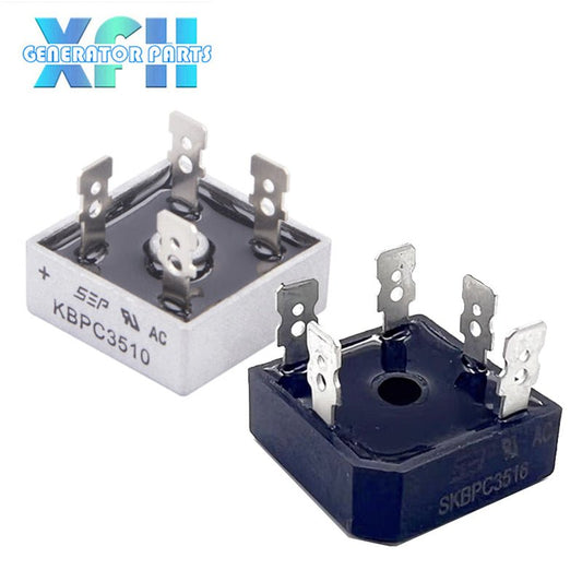 Generator Diode Bridge Rectifier 1000V 50A 35A 25A 15A KBPC5010 KBPC3510 KBPC2510 KBPC1510 SKBPC3516 SEP Single phase Three Phases alternator rectifier - XFH generator parts
