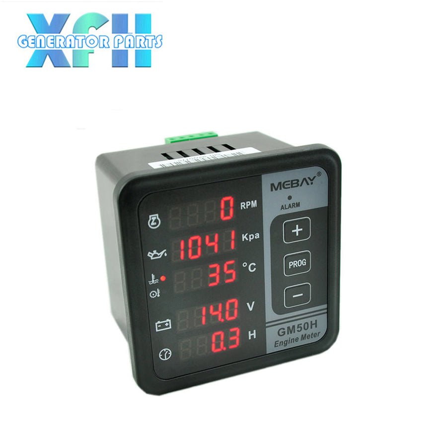 Mebay Engine Power Meter GM50H MKII Oil Pressure Temperature Speed RMP Voltage Meter - XFH generator parts