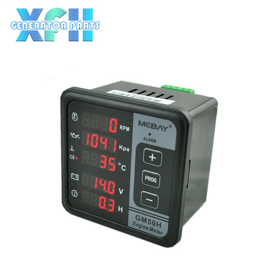 Mebay Engine Power Meter GM50H MKII Oil Pressure Temperature Speed RMP Voltage Meter - XFH generator parts