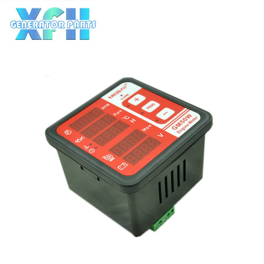 Mebay Panel Meter GM50W 6 in 1 Tachometer RPM Meter Oil Pressure Water Temperature - XFH generator parts