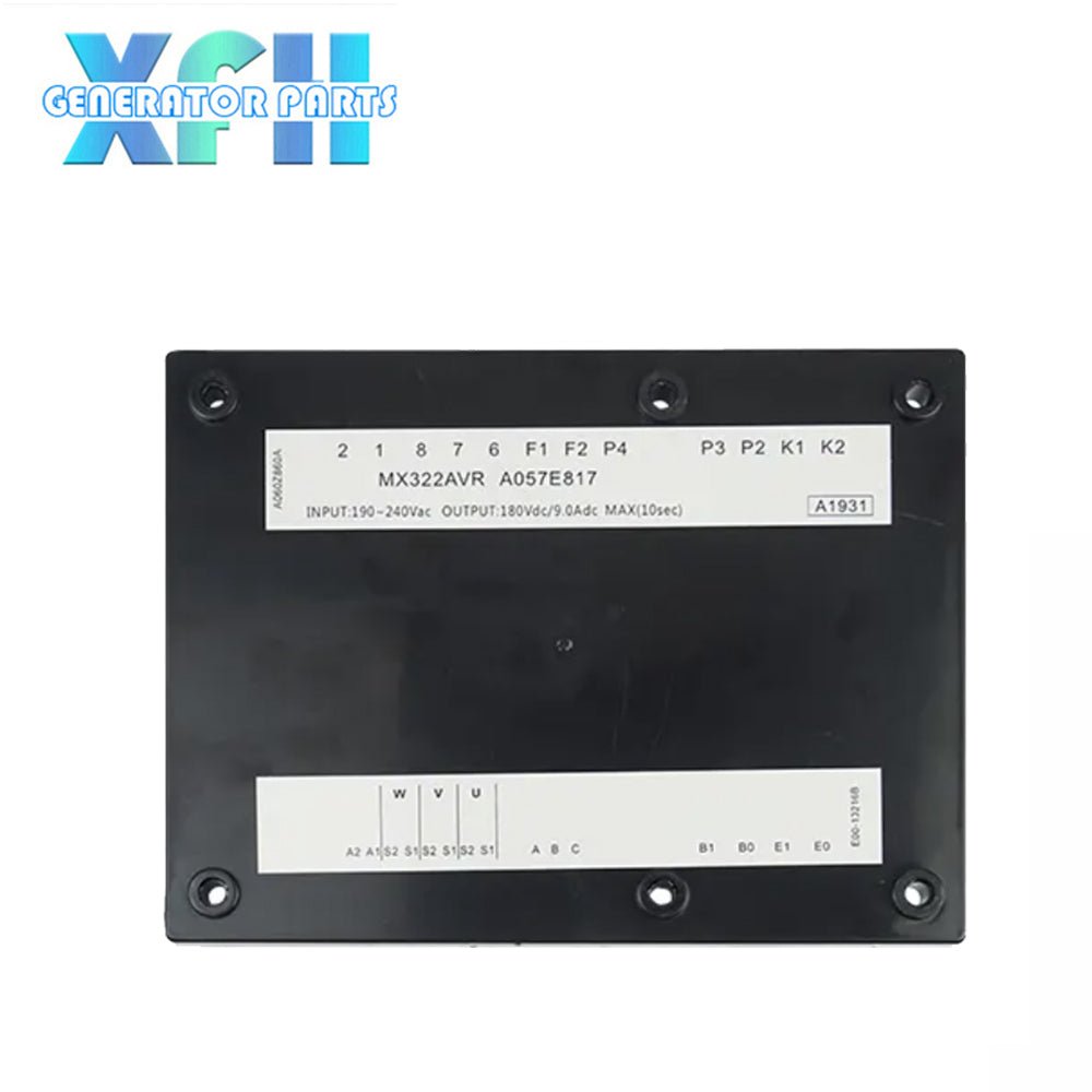 MX322 automatic voltage regulator rear view