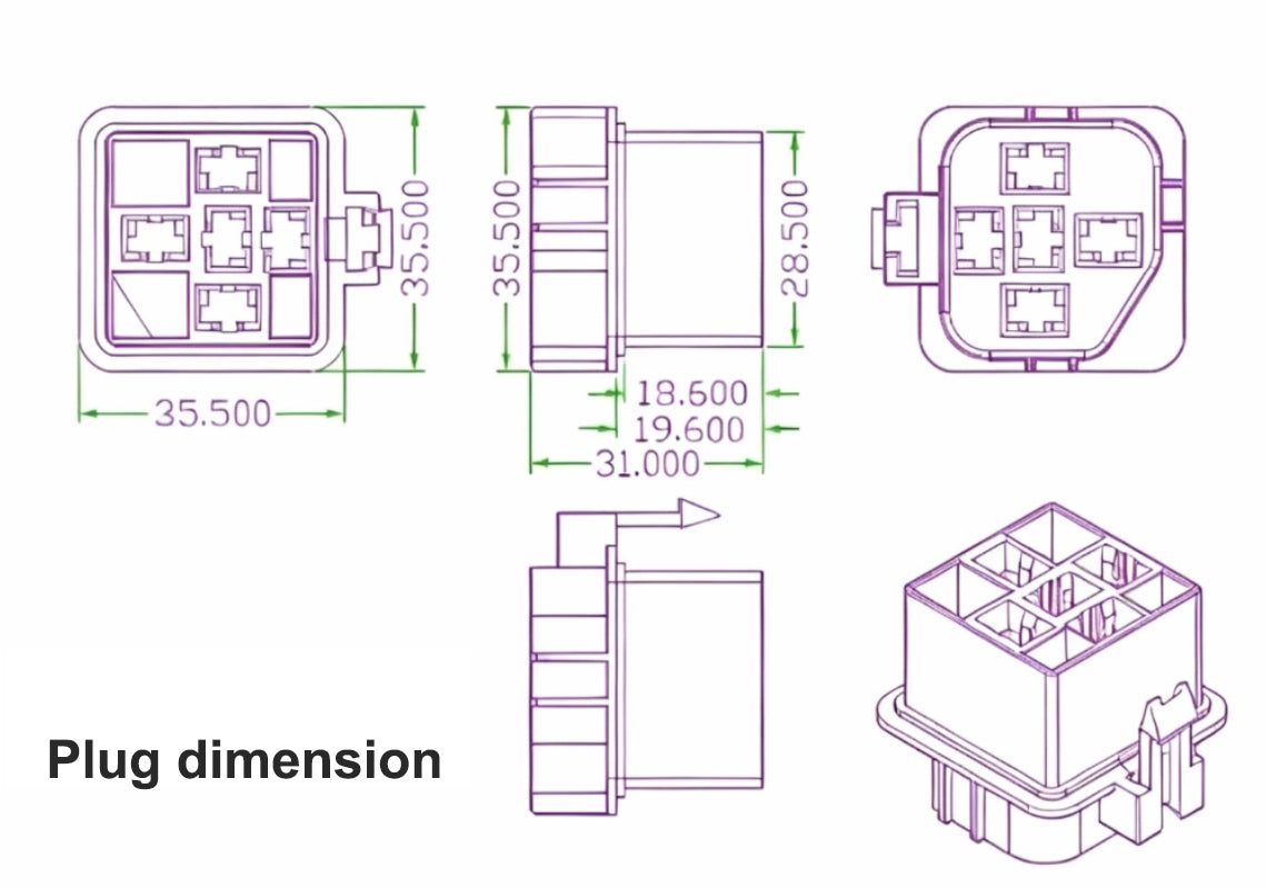 40A  80A 4 pin / 5 pin 12V / 24V Socket NO/NC Waterproof Automotive Relay for Headlight Air Conditioner Fan & Horn