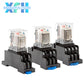 Chint Small Electromagnetic Intermediate Relay AC 220V DC 12V DC 24V 8 Pin 11 Pin 14 Pin Relay Kit Equipped with Three-phase Relay Socket