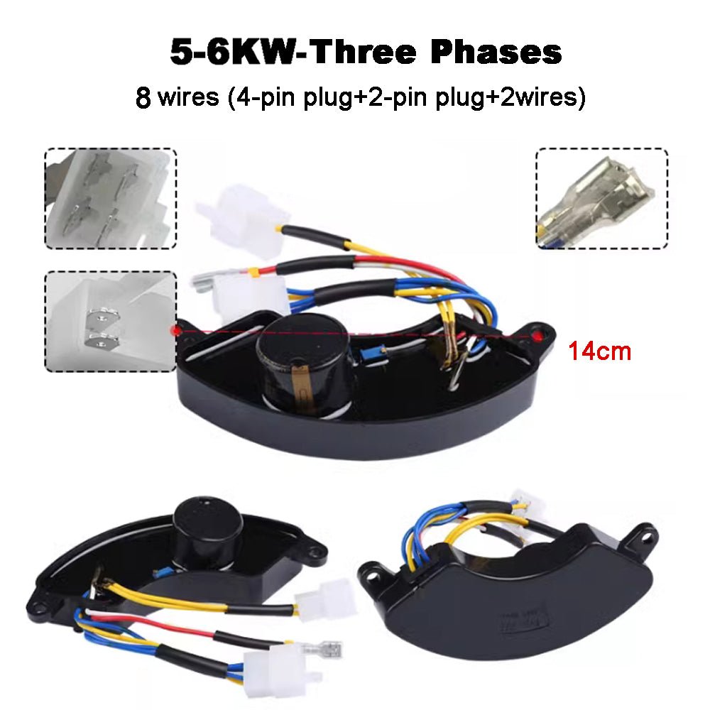 Single Phase Three Phases 6 8 Wires Gasoline Generator AVR 2KW 3KW 4KW 5KW 6KW 7KW 8KW - XFH generator parts