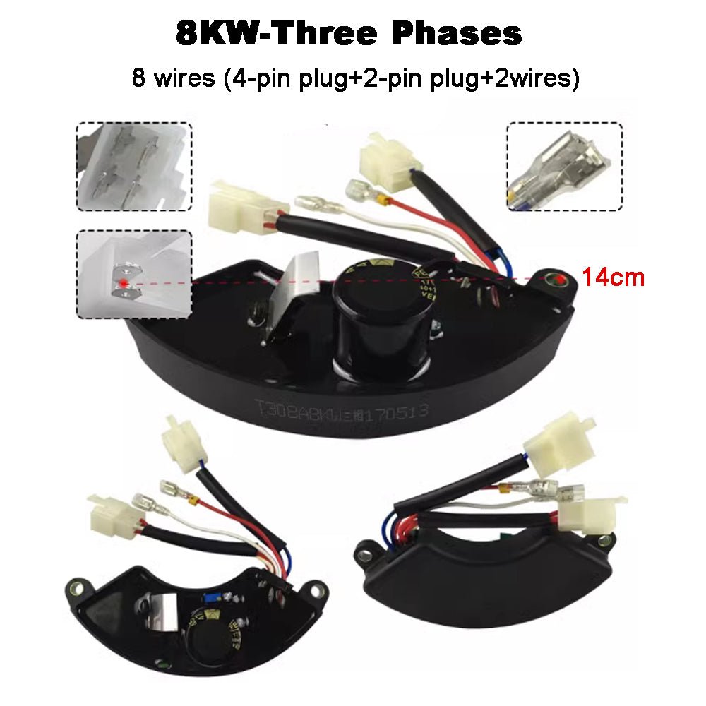 Single Phase Three Phases 6 8 Wires Gasoline Generator AVR 2KW 3KW 4KW 5KW 6KW 7KW 8KW - XFH generator parts