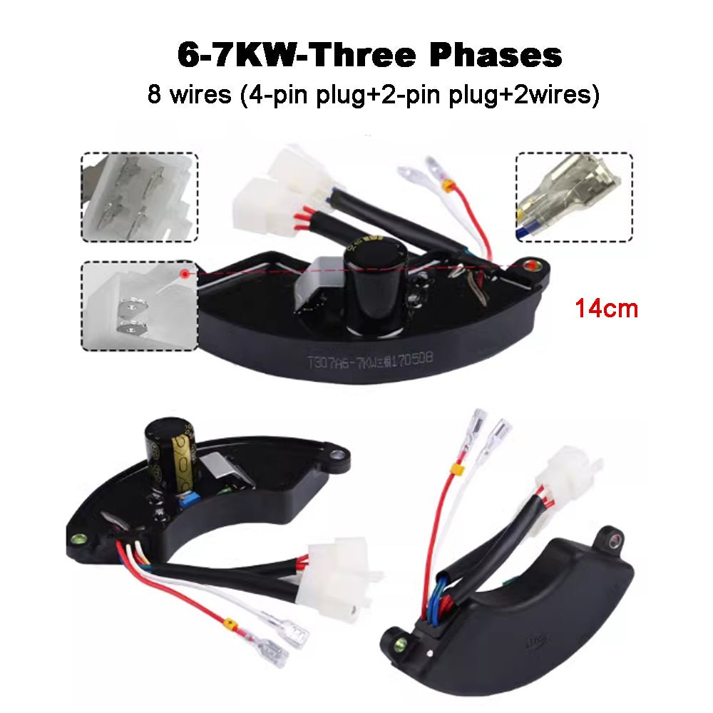 Single Phase Three Phases 6 8 Wires Gasoline Generator AVR 2KW 3KW 4KW 5KW 6KW 7KW 8KW - XFH generator parts