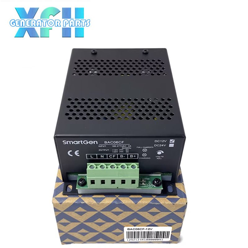 Smartgen BAC06CF 12V / 24V 6A 3A Automatic Intelligent Battery Charger for Generators - XFH generator parts