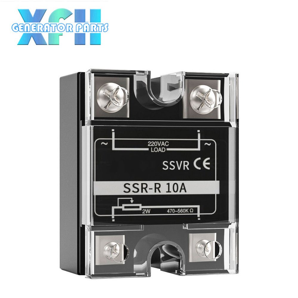 Solid State Relay SSR - 10A 25A 40A 60A 80A 100A 120A Voltage Regulating with Plastic Dust Cover Heat Sink 220V - XFH generator parts