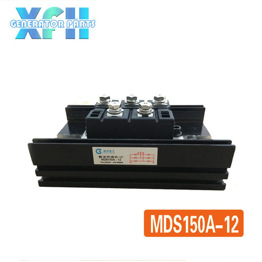 Three phase MDS150A MDS150A - 12 150amp generator rectifier Aluminum Heatsink 150A Diode Bridge Rectifier kit for generator Iron Pin power diode - XFH generator parts