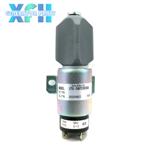Diesel Engine Fuel Shutoff Stop Solenoid Fits Cummins OEM 3864274,1751-2467UIBIS5A, SA-3766T, 1700-2536, SA-3933-24 - XFH generator parts