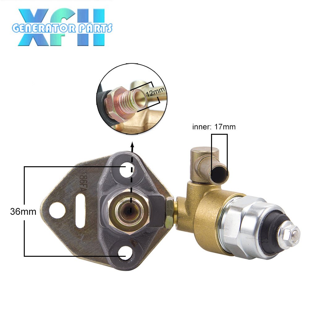 186FA 178F 188F 192F 195F Air Cooled Diesel Engine Electric Oil Pump Fuel Injection Pump Assembly With Solenoid Valve Generator Spare Parts - XFH generator parts