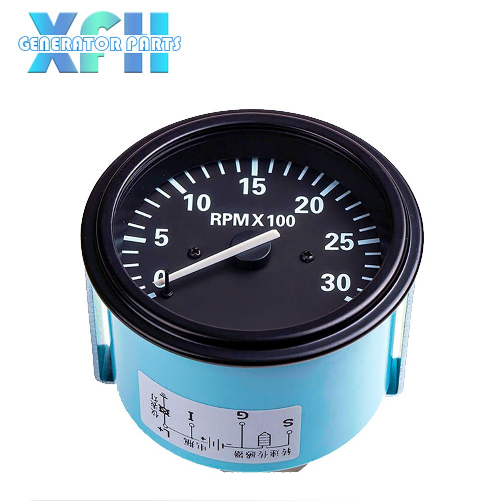 3031734 12V/24V Engine Speed Gauge Meter Tachometer for Generator Digital RPM Meter - XFH generator parts