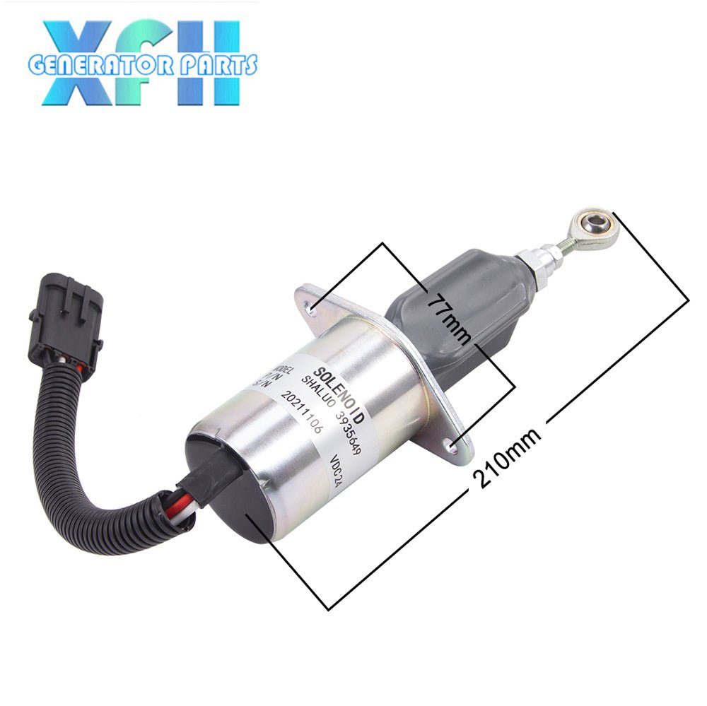 3935649 Diesel Generator Engine Stop Solenoid Fuel Shut Flameout Solenoid Value DC12V DC24V SA - 4764 - 12 - XFH generator parts