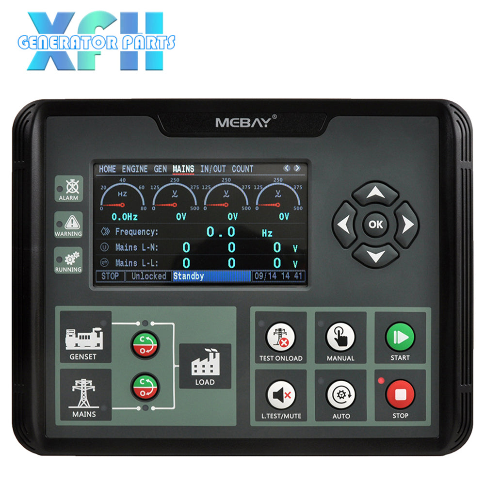 Mebay DC62D DC62DR 4.3 inches Colorful LCD Generator Control Module wi ...