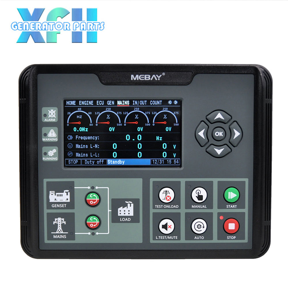 Mebay Auto Generator Control Module DC72D Genset Controller AMF Function RS485 Optional DC72DR