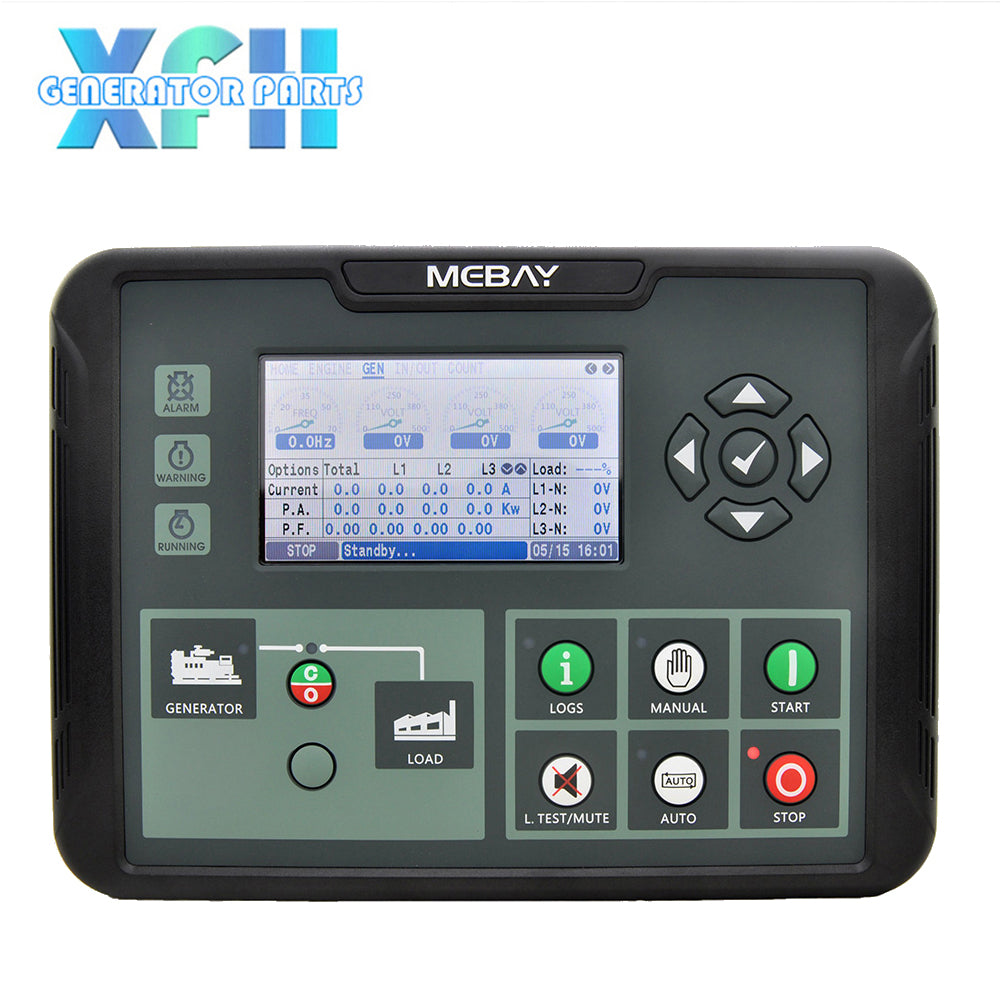 Mebay Generator Controller DC80D MK3 Generator AMF Control Unit with LCD Display DC80DR (with RS485 Port)
