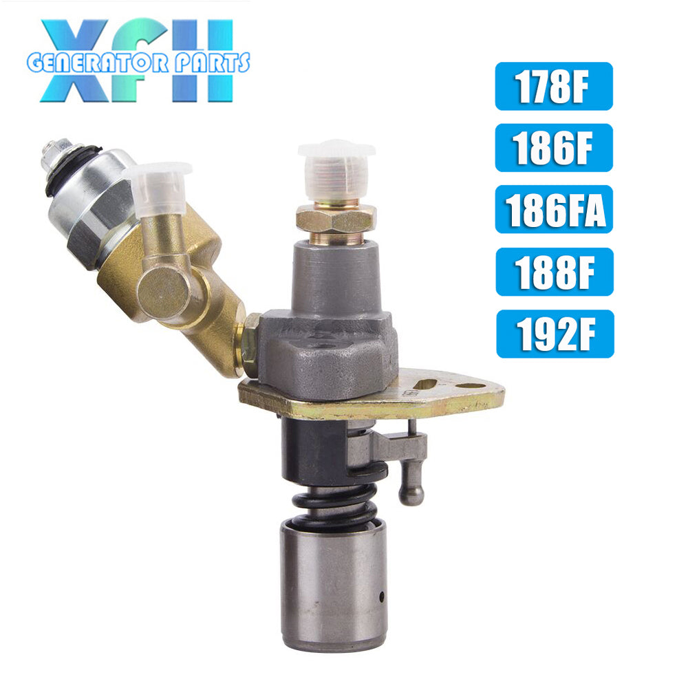 186FA Air Cooled Diesel Engine Electric Oil Pump Fuel Injection Pump Assembly With Solenoid Valve Generator  Spare Parts
