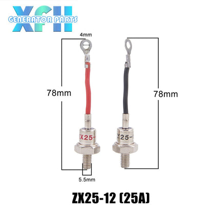 A Pair 25A 40A 70A Generator Rectifier Bolt Diode Male and Female Diode Rectifier Kits for Stamford Generator Genset Parts - XFH generator parts