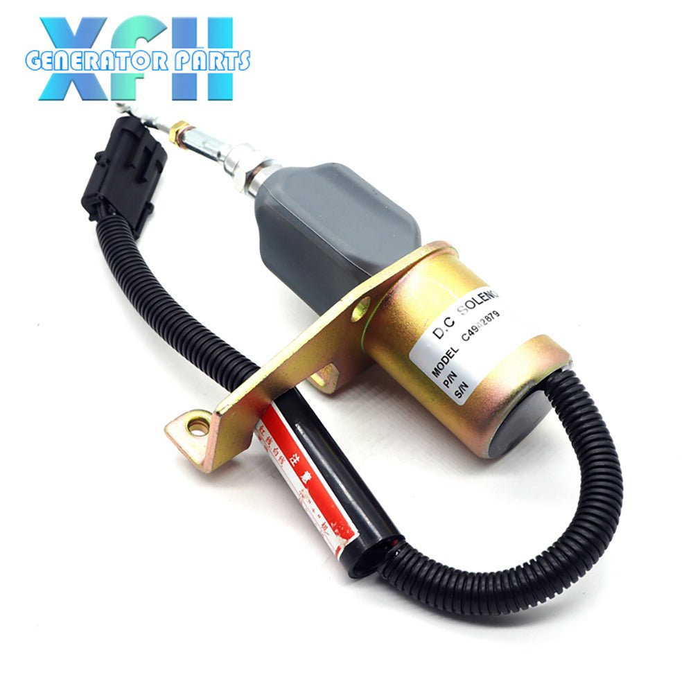 Diesel Fuel Shut off Valve Solenoid For Cummins 6CT 24V 5346207 5301701 5295567 5292297 4942879 - XFH generator parts