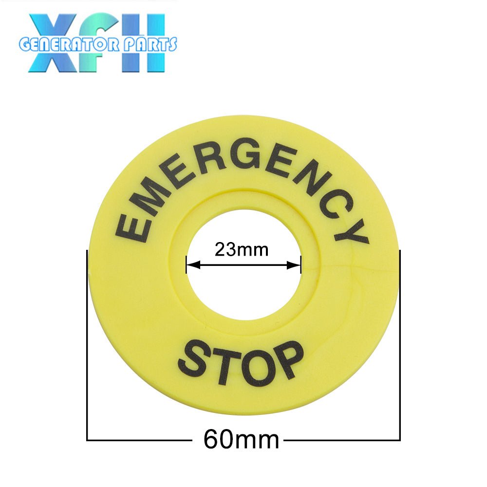 Diesel Generator Emergency Stop Button Shock Pad kit Emergency Stop Button Cover Sign Button Alloy Shockproof Base Cover - XFH generator parts