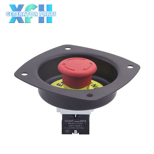 Diesel Generator Emergency Stop Button Shock Pad kit Emergency Stop Button Cover Sign Button Alloy Shockproof Base Cover - XFH generator parts