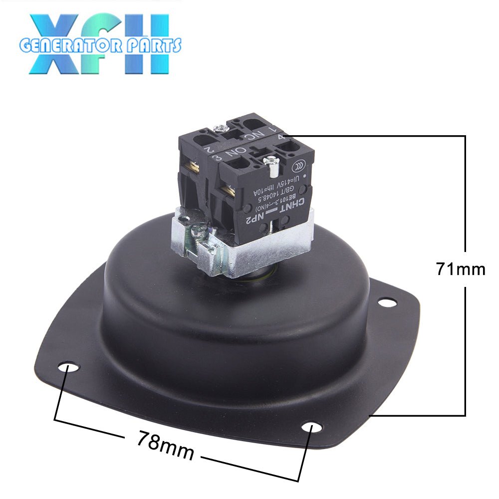 Diesel Generator Emergency Stop Button Shock Pad kit Emergency Stop Button Cover Sign Button Alloy Shockproof Base Cover - XFH generator parts