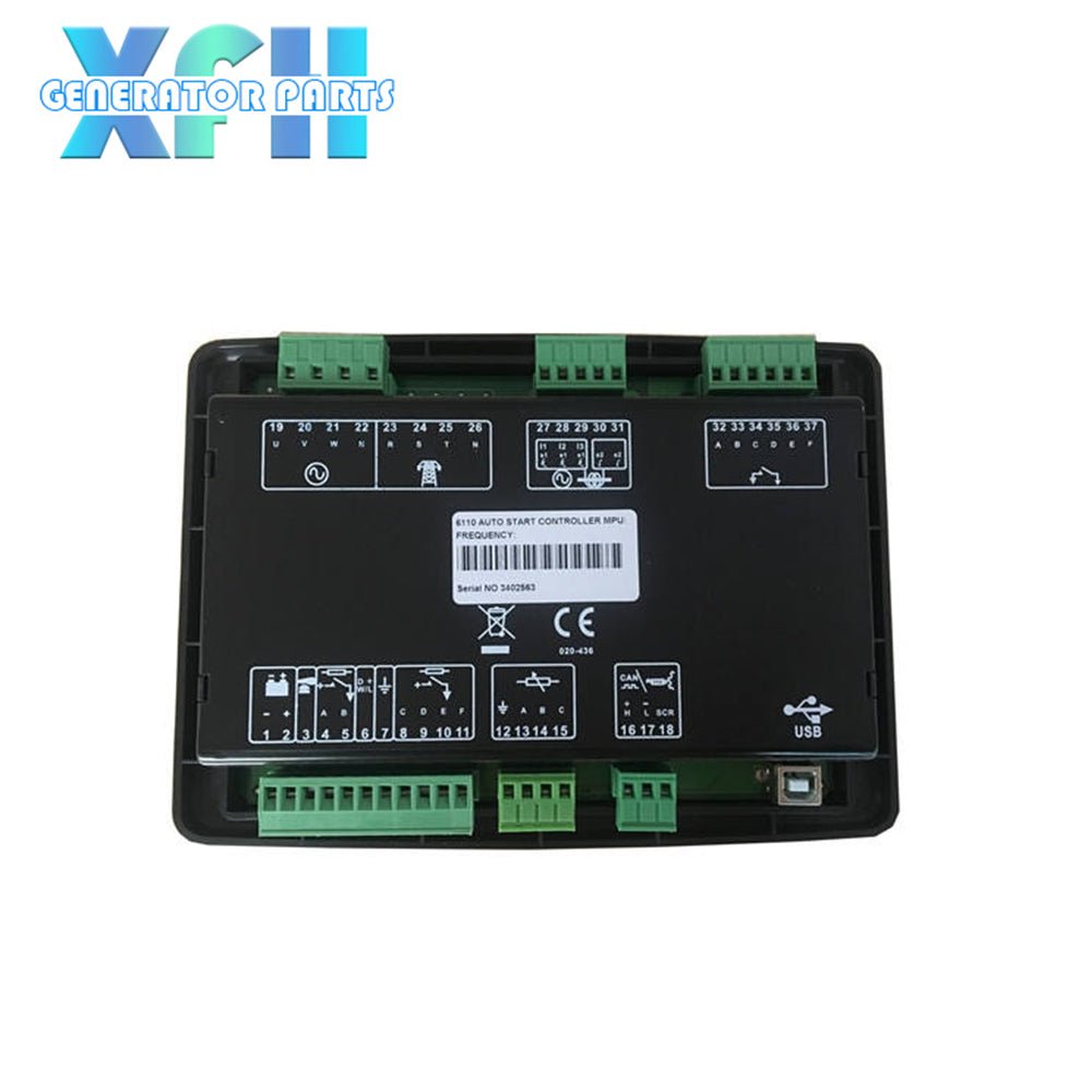 DSE6110 DSE6110 MKII Generator Controller Auto Start Diesel Genset Control Pannel 6110 - XFH generator parts