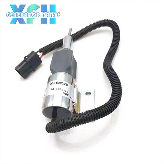 Flameout Solenoid Valve Fuel Shut Off Solenoid SA - 4755 - 12 3930658 3932529 12V For Cummins Diesel Engine Part - XFH generator parts